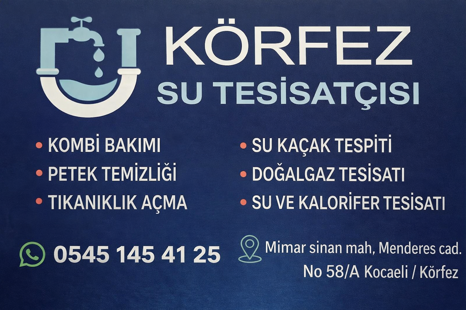 Körfez Su Tesisat Ekibi Çalışma